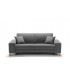 Solal canapé lit feutrine gris vue face