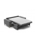 Solal canapé lit feutrine gris vue ouvert