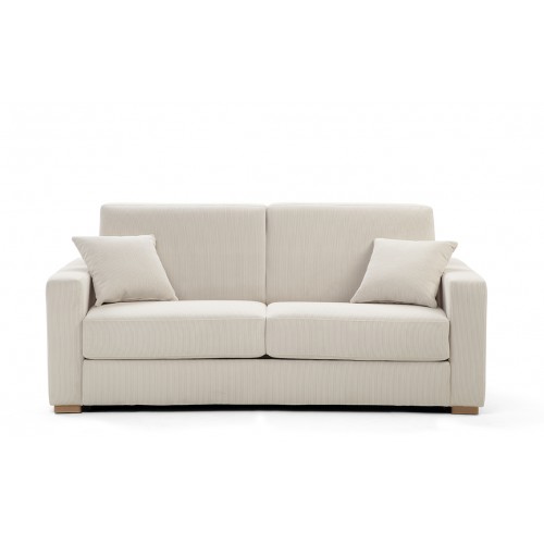 Billy canapé lit velours côtelé vue ouvert