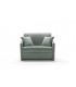 Nino fauteuil lit velours vert menthe vue face