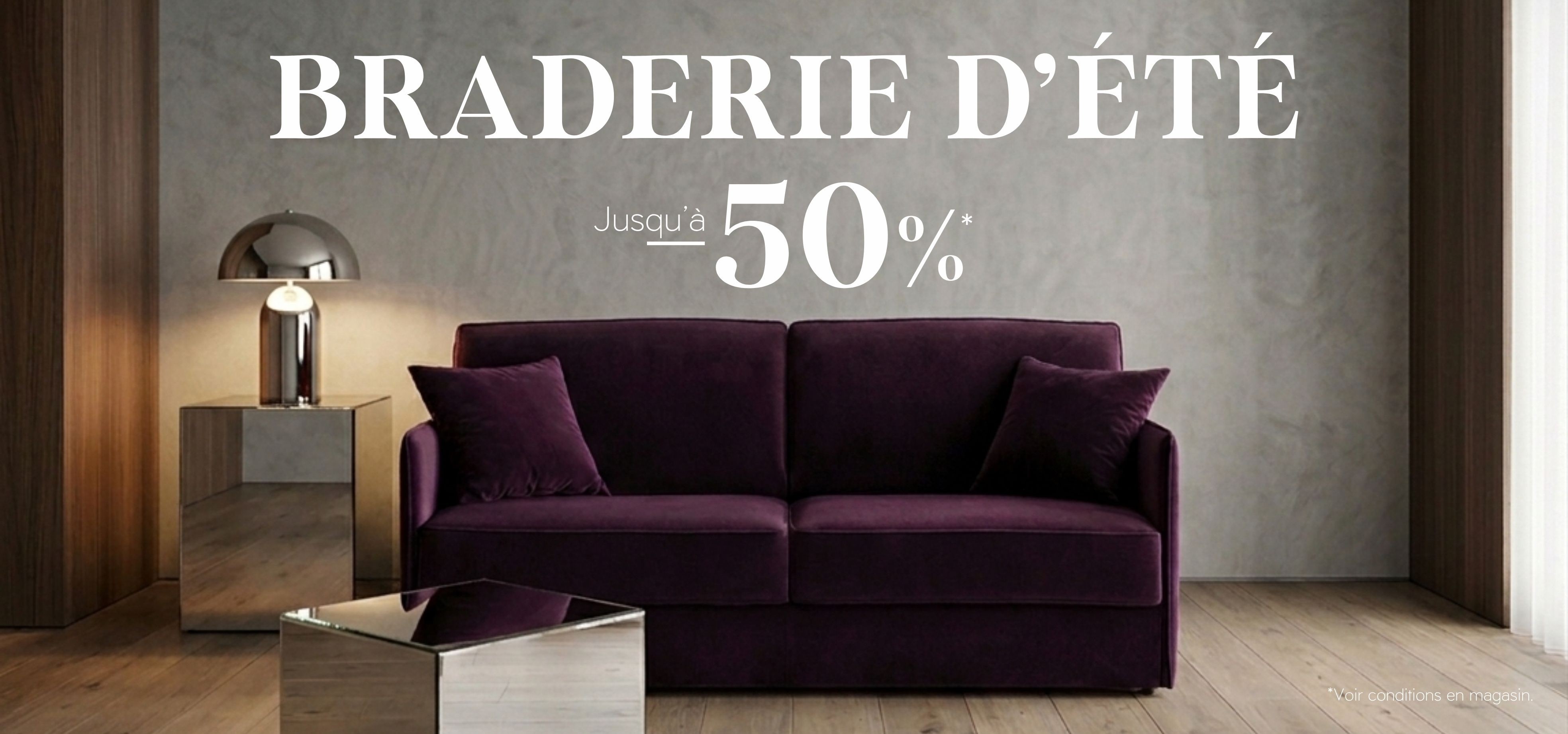 Braderie d'été : jusqu'à -50% 